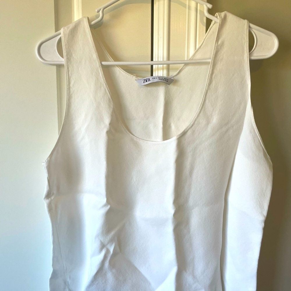 Zara white tank top